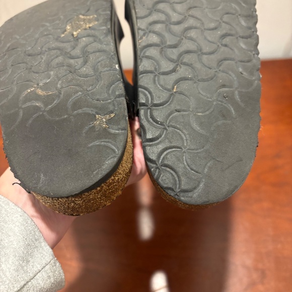 Birkenstock Florida Leather Slide Sandals in Black Size 40 Ladies 9-9.5 - Picture 7 of 10